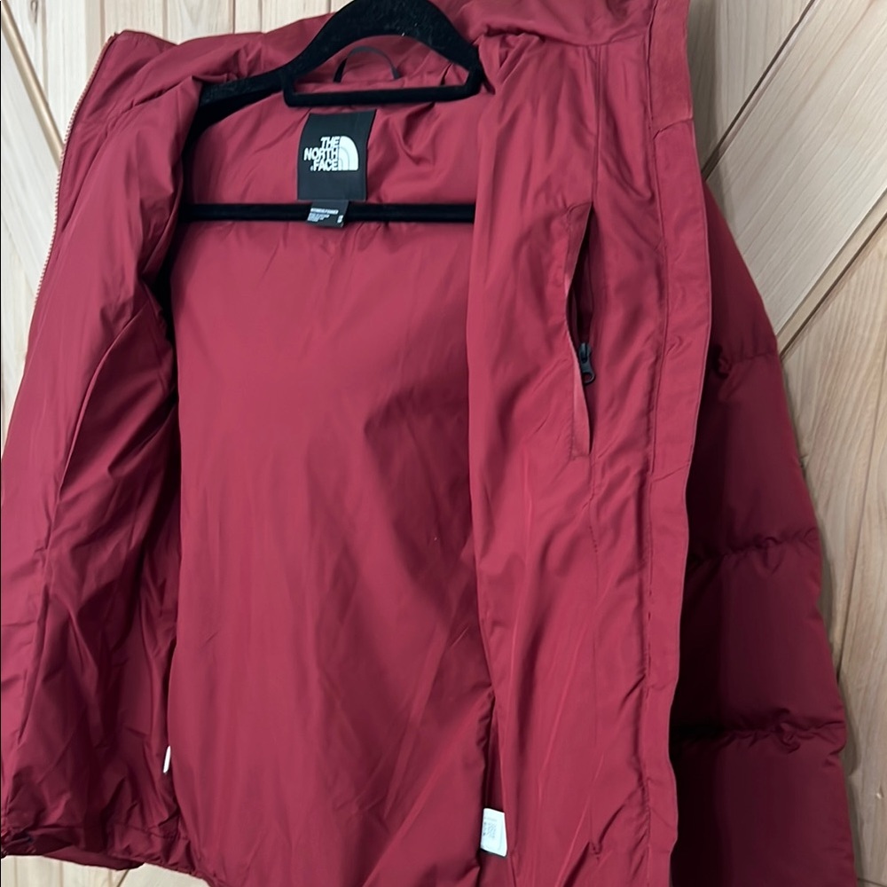 The North Face Burgundy Puffer Jacket - Picture 16 of 16